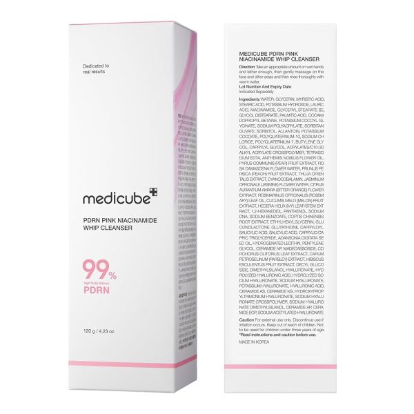 Medicube PDRN Pink Niacinamide Whip Cleanser – 120g