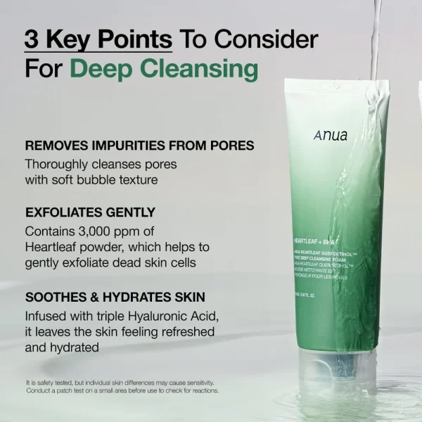 Anua Heartleaf Quercetinol Pore Deep Cleansing Foam – 150ml